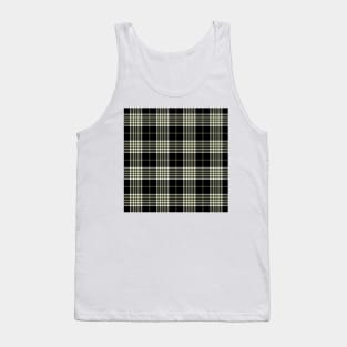 Olive Green and BlackTartan Plaid Pattern Tank Top